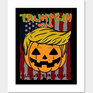 Trumpkin make halloween great again in USA Posters and Art